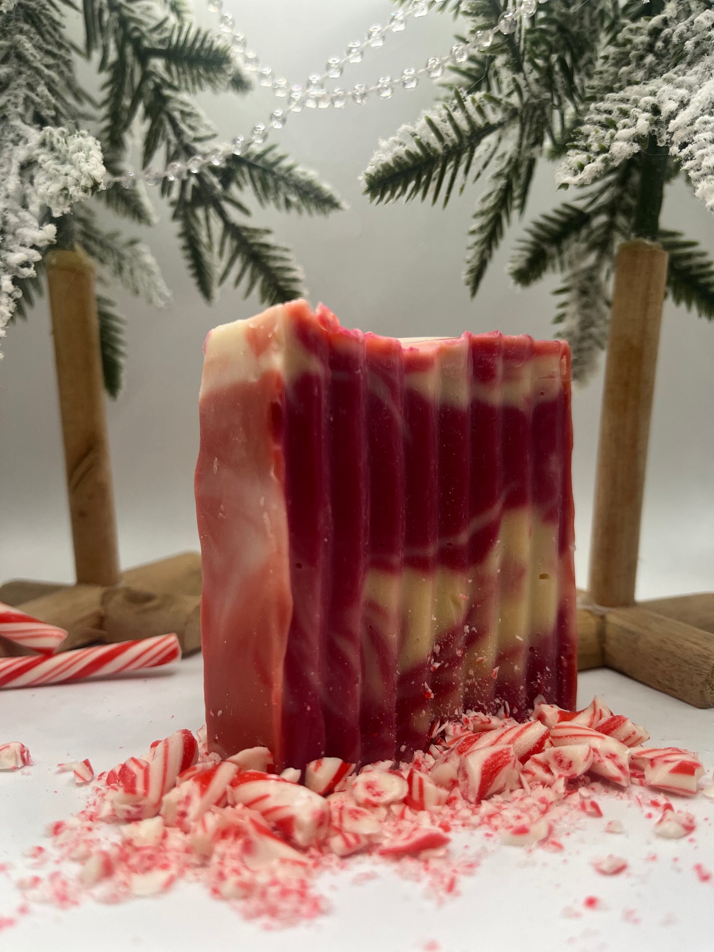 Candy cane soap